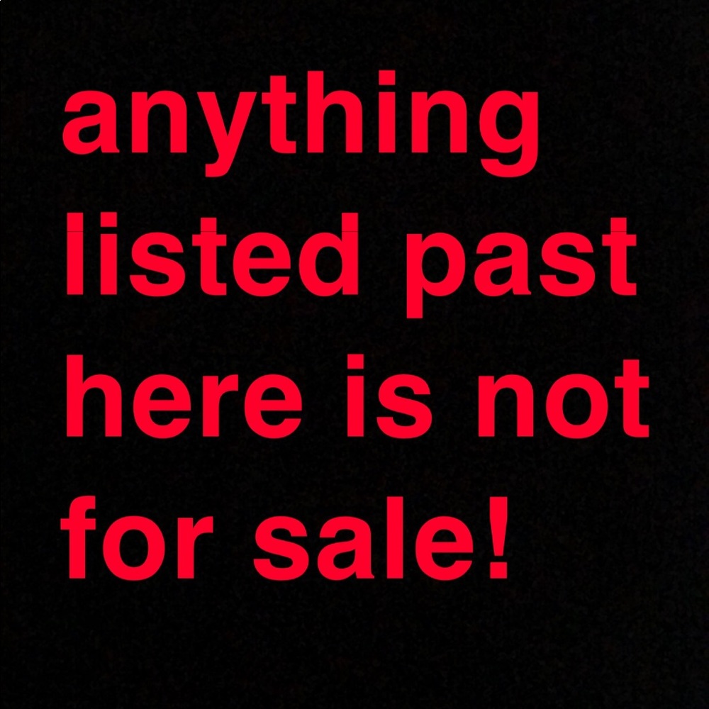anything past here is not for sale!